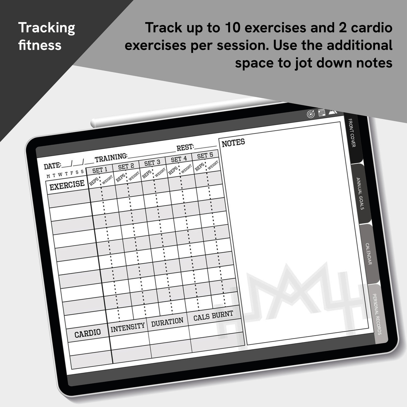 Annual Digital & Printable Fitness Journal