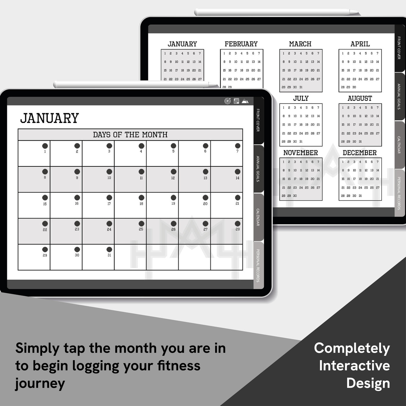 Annual Digital & Printable Fitness Journal